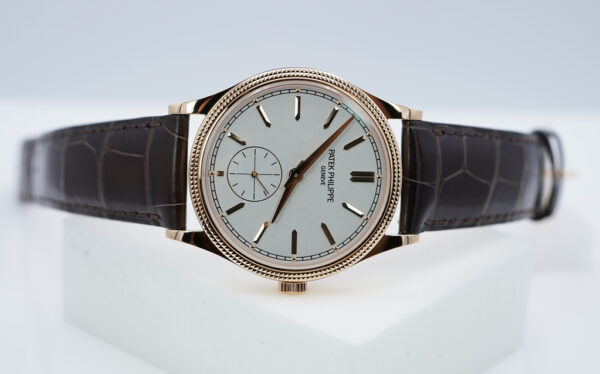 Patek PHILIPPE 6119R 18K ROSE GOLD CALATRAVA CLOUS DE PARIS 2022 FULL SET - Image 9