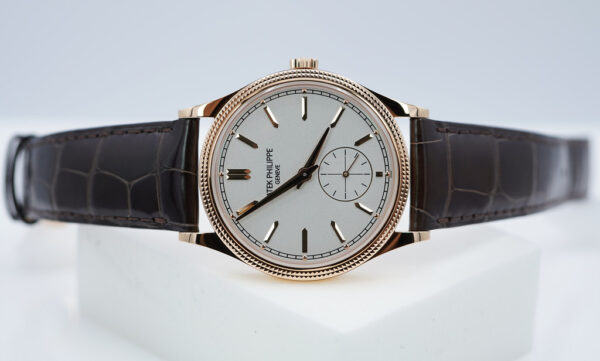 Patek PHILIPPE 6119R 18K ROSE GOLD CALATRAVA CLOUS DE PARIS 2022 FULL SET - Image 10