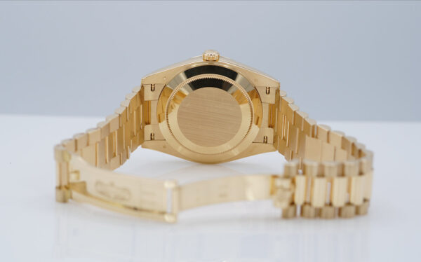 Rolex 228238 DAY DATE 40 YELLOW GOLD BLACK BAGUETTE DIAMOND DIAL 2023 FULL SET - Image 8
