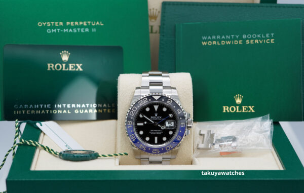 Rolex 126710BLNR GMT MASTER 2 BLACK BLUE BEZEL NEW MODEL 2023 WARRANTY FULL SET - Image 2