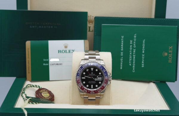 MINT Rolex 116719BLRO GMT MASTER 2 18K WHITE GOLD PEPSI BEZEL BLACK DIAL COMPLETE SET - Image 2