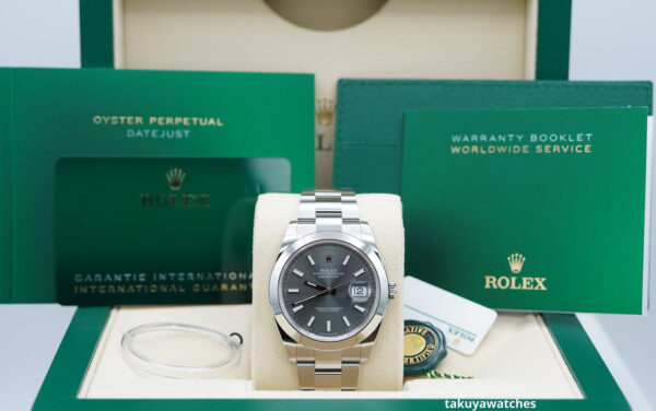 BRAND NEW Rolex 126300 DATEJUST 41 SLATE STICK DIAL OYSTER BAND 2024 COMPLETE SET - Image 2