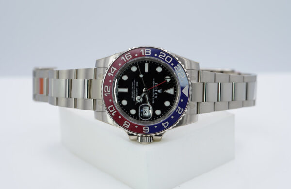 MINT Rolex 116719BLRO GMT MASTER 2 18K WHITE GOLD PEPSI BEZEL BLACK DIAL COMPLETE SET - Image 9