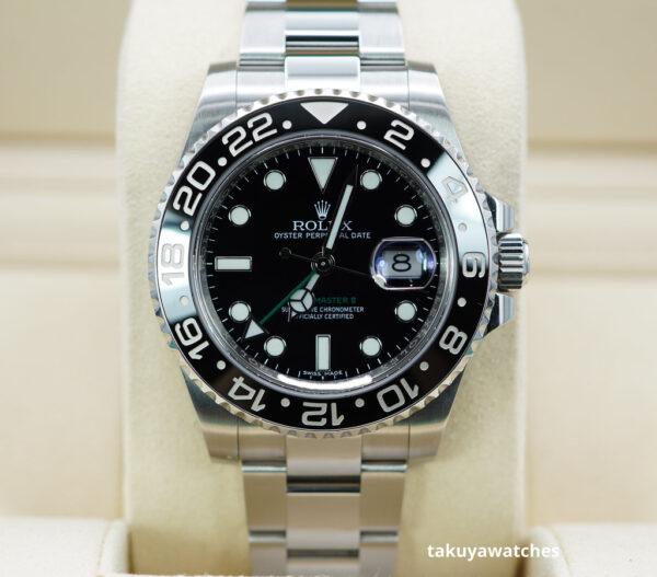 Rolex 116710LN GMT MASTER II STEEL BLACK CERAMIC BEZEL 2018 COMPLETE SET