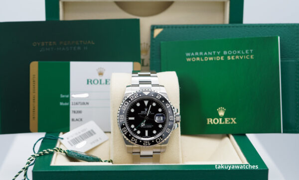 Rolex 116710LN GMT MASTER II STEEL BLACK CERAMIC BEZEL 2018 COMPLETE SET - Image 2