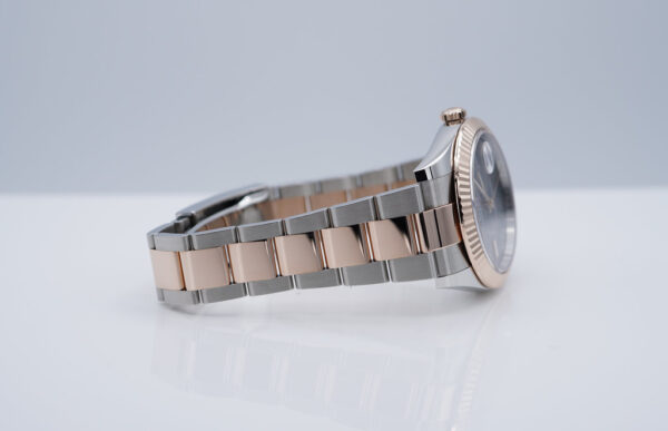 Rolex 126331 DATEJUST 41 18K ROSE GOLD STEEL WIMBLEDON DIAL 2023 FULL SET - Image 6
