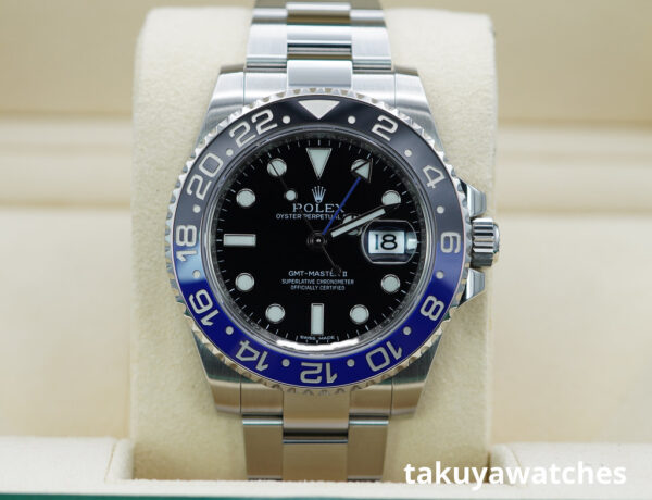 Rolex 116710BLNR GMT MASTER 2 BLACK BLUE BEZEL BATMAN COMPLETE SET