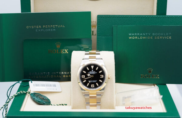 Rolex 124273 EXPLORER 18K YELLOW GOLD STAINLESS STEEL 36MM 2022 FULL SET - Image 2