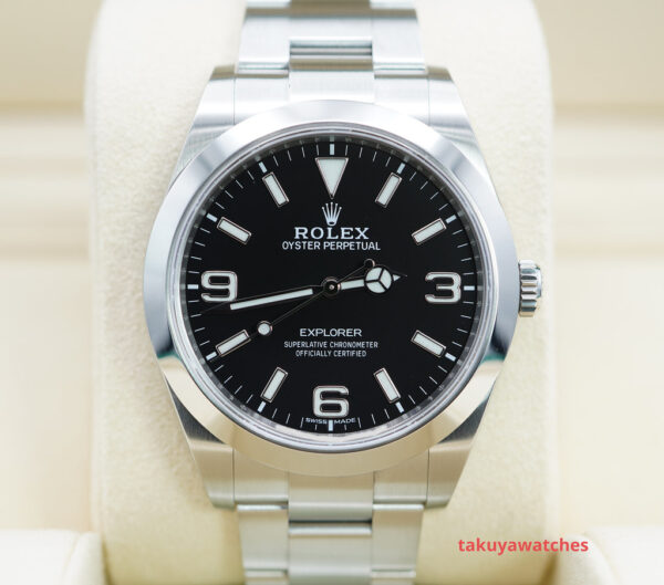 Rolex 214270 EXPLORER STAINLESS STEEL FULL LUME DIAL 39MM 2018 FULL SET