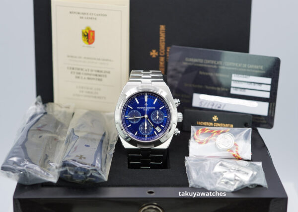 Vacheron CONSTANTIN OVERSEAS CHRONOGRAPH 5500V BLUE DIAL COMPLETE SET - Image 2