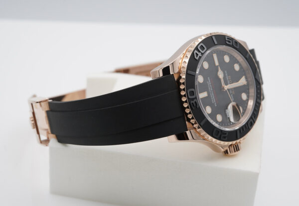 Rolex 126655 YACHTMASTER EVEROSE GOLD OYSTERFLEX 40MM 2021 WARRANTY FULL SET - Image 5