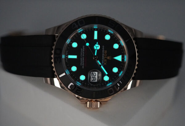 Rolex 126655 YACHTMASTER EVEROSE GOLD OYSTERFLEX 40MM 2021 WARRANTY FULL SET - Image 11