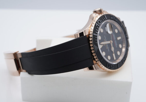 Rolex 126655 YACHTMASTER EVEROSE GOLD OYSTERFLEX 40MM 2021 WARRANTY FULL SET - Image 6