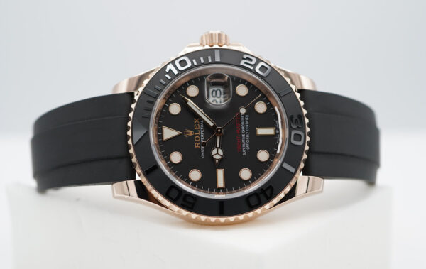 Rolex 126655 YACHTMASTER EVEROSE GOLD OYSTERFLEX 40MM 2021 WARRANTY FULL SET - Image 10