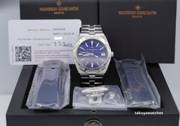 Vacheron CONSTANTIN OVERSEAS 4500V STAINLESS STEEL BLUE DIAL 2022 WARRANTY FULL SET - Image 2