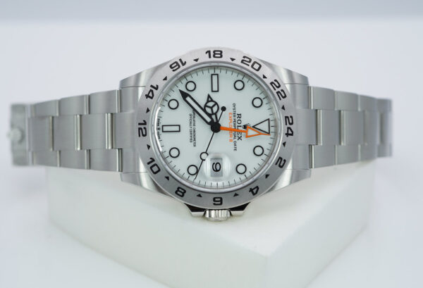 Rolex 226570 EXPLORER 2 POLAR WHITE DIAL NEW MODEL 2023 WARRANTY COMPLETE SET - Image 9
