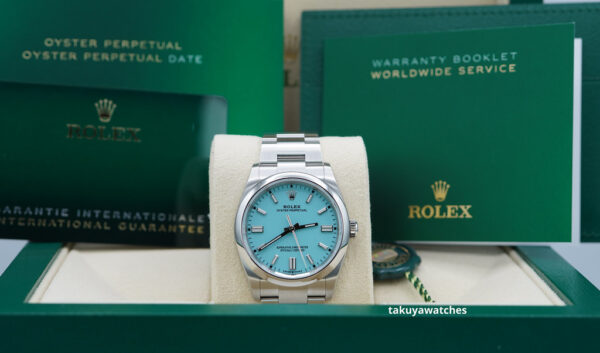 BRAND NEW Rolex 126000 OYSTER PERPETUAL 36 TURQUOISE BLUE DIAL 2024 FULL SET - Image 2