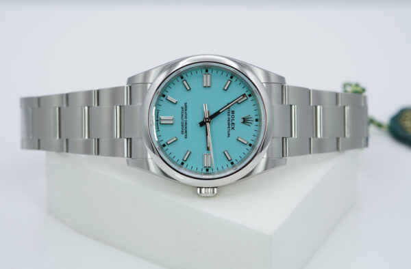 BRAND NEW Rolex 126000 OYSTER PERPETUAL 36 TURQUOISE BLUE DIAL 2024 FULL SET - Image 9