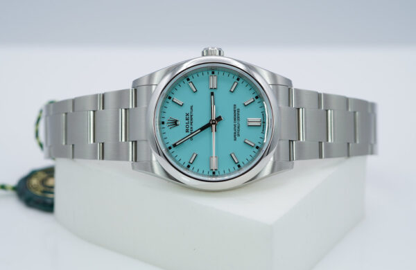 BRAND NEW Rolex 126000 OYSTER PERPETUAL 36 TURQUOISE BLUE DIAL 2024 FULL SET - Image 10