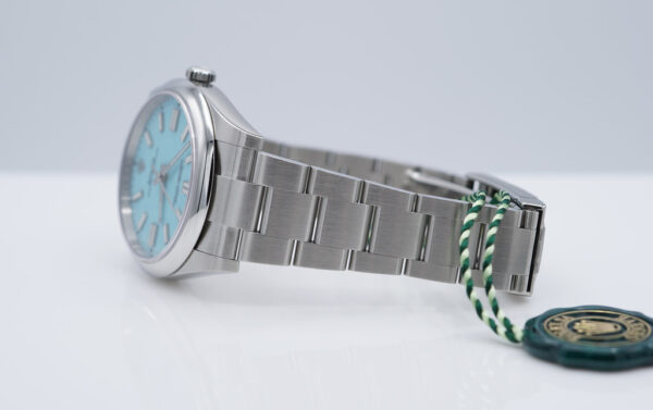 NEW Rolex 124300 OYSTER PERPETUAL 41 TURQUOISE BLUE DIAL 2021 FULL SET - Image 5