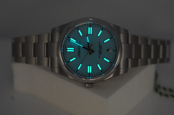 NEW Rolex 124300 OYSTER PERPETUAL 41 TURQUOISE BLUE DIAL 2021 FULL SET - Image 11