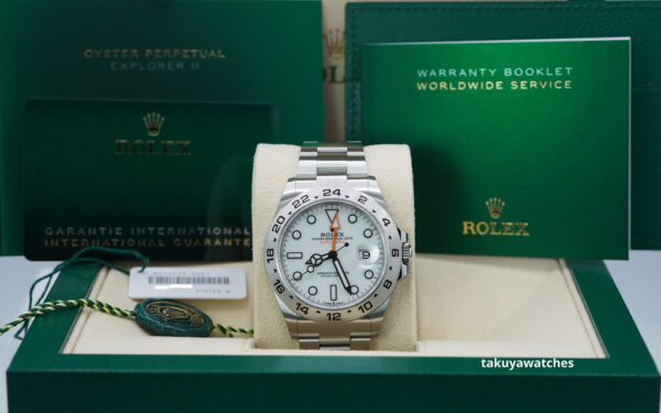 Rolex 226570 EXPLORER 2 POLAR WHITE DIAL NEW MODEL 2023 WARRANTY COMPLETE SET - Image 2