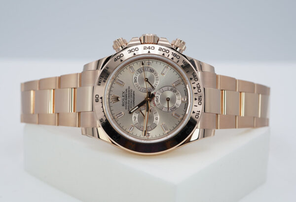 Rolex 116505 DAYTONA ROSE GOLD SUNDUST BAGUETTE DIAMONDS DIAL 2022 FULL SET - Image 10