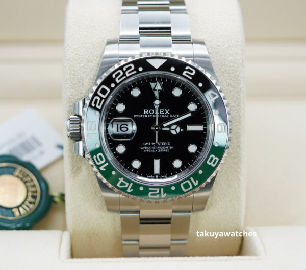 NEW Rolex 126720VTNR GMT MASTER 2 LEFTY SPRITE GREEN BLACK BEZEL OYSTER FULL SET