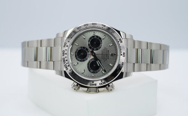 Rolex 116509 COSMOGRAPH DAYTONA WHITE GOLD SILVER DIAL 2022 WARRANTY FULL SET - Image 9