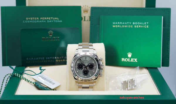 Rolex 116509 COSMOGRAPH DAYTONA WHITE GOLD SILVER DIAL 2022 WARRANTY FULL SET - Image 2