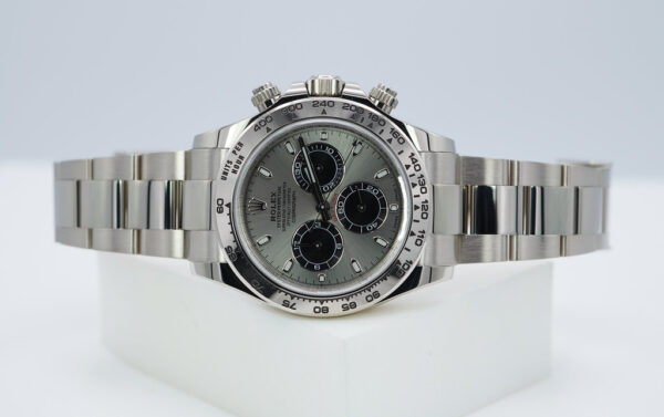 Rolex 116509 COSMOGRAPH DAYTONA WHITE GOLD SILVER DIAL 2022 WARRANTY FULL SET - Image 10