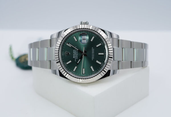 BRAND NEW Rolex 126334 DATEJUST 41 FLUTED BEZEL MINT GREEN DIAL 2024 COMPLETE SET - Image 10
