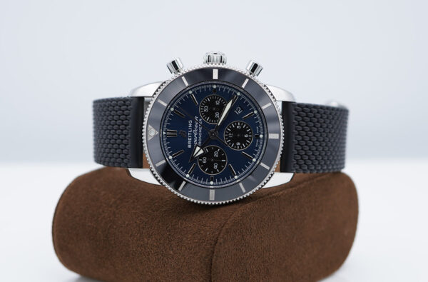 FSOT: Breitling SUPEROCEAN HERITAGE B01 CHRONOGRAPH BLUE DIAL AB0162 FULL SET - Image 9