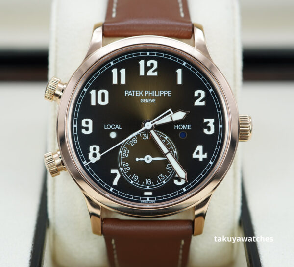 Patek PHILIPPE 5524R 18K ROSE GOLD CALATRAVA PILOT TRAVEL TIME 2022 FULL SET