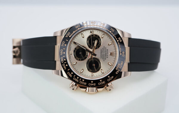 Rolex 116515LN DAYTONA ROSE GOLD SUNDUST DIAL OYSTERFLEX 2021 WARRANTY FULL SET - Image 9