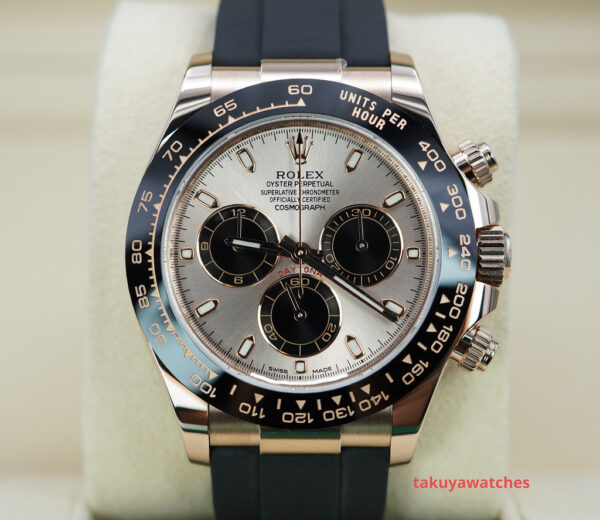 Rolex 116515LN DAYTONA ROSE GOLD SUNDUST DIAL OYSTERFLEX 2021 WARRANTY FULL SET