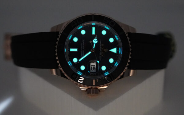 BRAND NEW Rolex 126655 YACHTMASTER 18K ROSE GOLD OYSTERFLEX 40MM 2024 FULL SET - Image 11