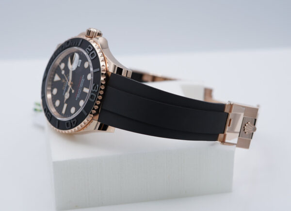 BRAND NEW Rolex 126655 YACHTMASTER 18K ROSE GOLD OYSTERFLEX 40MM 2024 FULL SET - Image 5