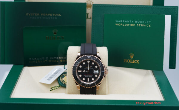 BRAND NEW Rolex 126655 YACHTMASTER 18K ROSE GOLD OYSTERFLEX 40MM 2024 FULL SET - Image 2