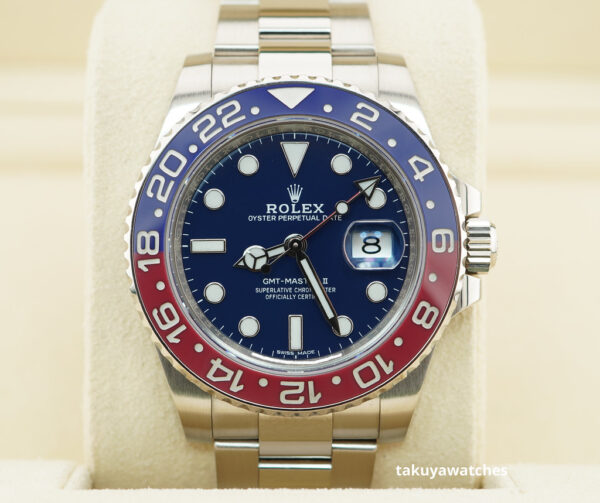 Rolex 116719BLRO GMT MASTER 2 WHITE GOLD PEPSI BEZEL BLUE DIAL COMPLETE SET
