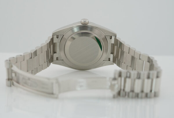 Rolex 228206 DAY DATE PLATINUM ICE BLUE QUADRANT ROMAN DIAL 40MM COMPLETE SET - Image 8