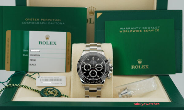 Rolex 116500LN COSMOGRAPH DAYTONA STEEL CERAMIC BEZEL BLACK DIAL COMPLETE SET - Image 2