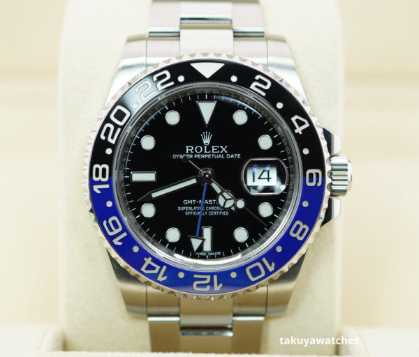 Rolex 116710BLNR GMT MASTER 2 BLACK BLUE CERAMIC BEZEL BATMAN COMPLETE SET