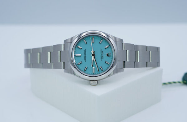 BRAND NEW Rolex 277200 OYSTER PERPETUAL 31 TIFFANY TURQUOISE DIAL 2024 FULL SET - Image 9