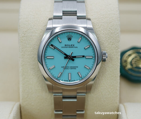 BRAND NEW Rolex 277200 OYSTER PERPETUAL 31 TIFFANY TURQUOISE DIAL 2024 FULL SET