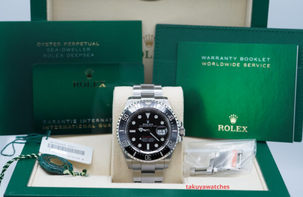 Rolex 126600 SEA-DWELLER CYCLOPS RED TEXT 2021 WARRANTY COMPLETE SET - Image 2