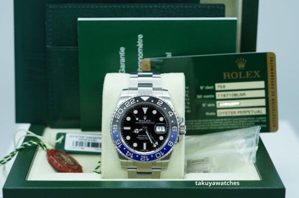 Rolex 116710BLNR GMT MASTER 2 BLACK BLUE CERAMIC BEZEL BATMAN COMPLETE SET - Image 2