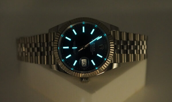 Rolex 126334 DATEJUST 41 FLUTED BEZEL BLUE STICK DIAL JUBILEE 2020 FULL SET - Image 10