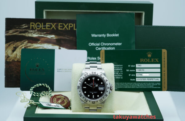 Rolex 16570 EXPLORER 2 40MM BLACK DIAL 3186 MOVEMENT WARRANTY FULL SET - Image 2