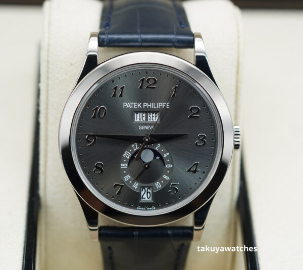 Patek PHILIPPE 5396G WHITE GOLD ANNUAL CALENDAR GREY DIAL MOONPHASE FULL SET